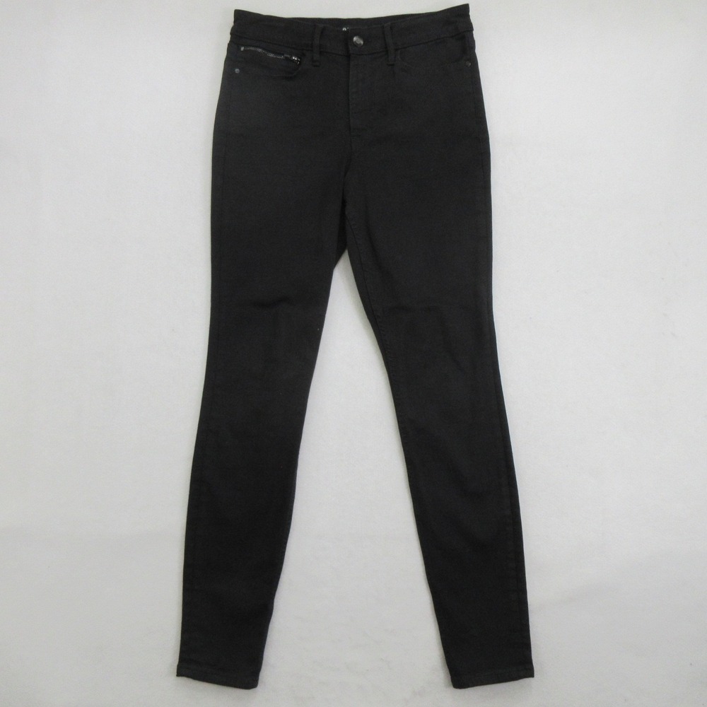 Athleta Women Flex Ultra Skinny Black Jeans Size 8 High Rise Stretch Denim